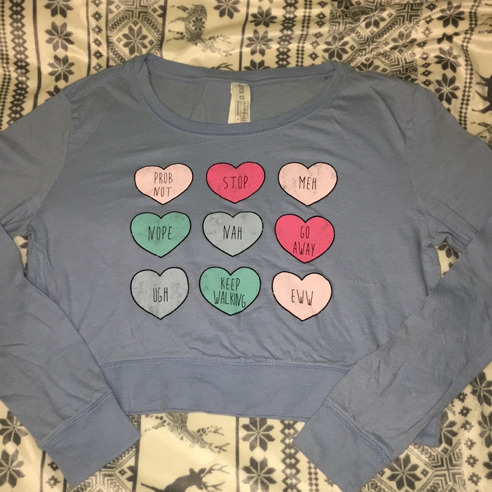 Forever21 Long Sleeve Crop Top